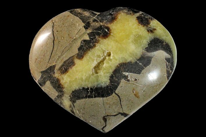 Polished Septarian Heart - Madagascar #156671